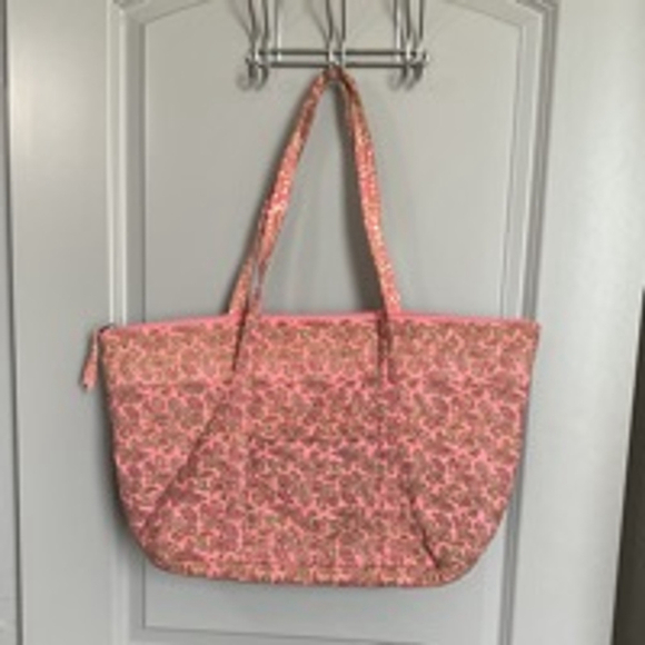 Women's Vera BradleyTote Bag Large Pink - Picture 4 of 10